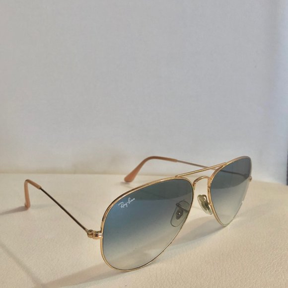 Gold and Blue Gradient Ray-Ban Aviators - Picture 1 of 9